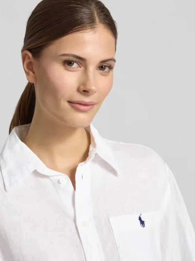 Polo Ralph Lauren Oversized overhemdblouse van puur linnen