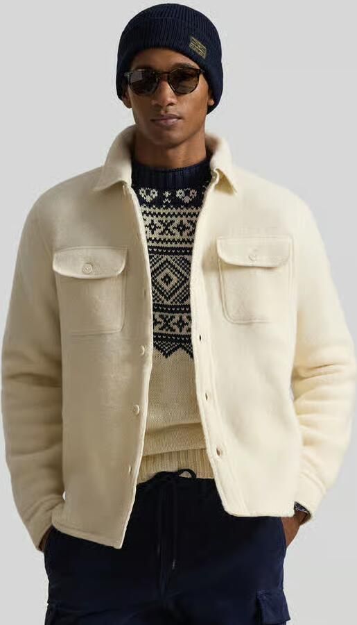 Polo Ralph Lauren Oversized overhemdjack van Wolmix - Foto 2