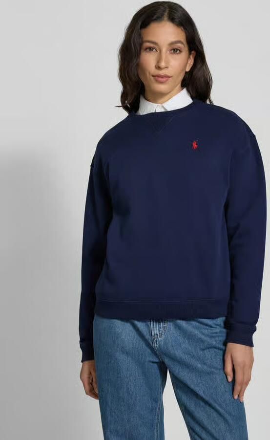 Ralph Lauren Navy Gebreide Kleding Classic Pony Crewneck Sweatshirt Blue Dames - Foto 7