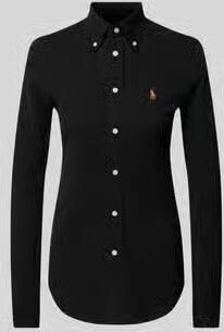 Polo Ralph Lauren Casual Langemouw Zwart Katoenen Overhemd Black Dames - Foto 6