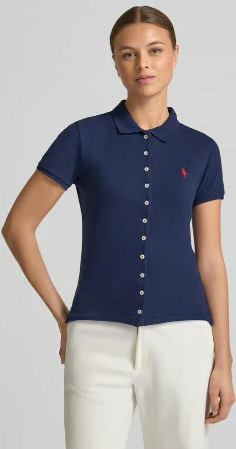 Polo Ralph Lauren Slim fit poloshirt met doorknoopsluiting - Foto 3
