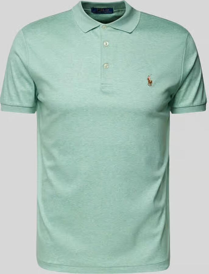 POLO Ralph Lauren slim fit polo met logo mintgroen - Foto 2