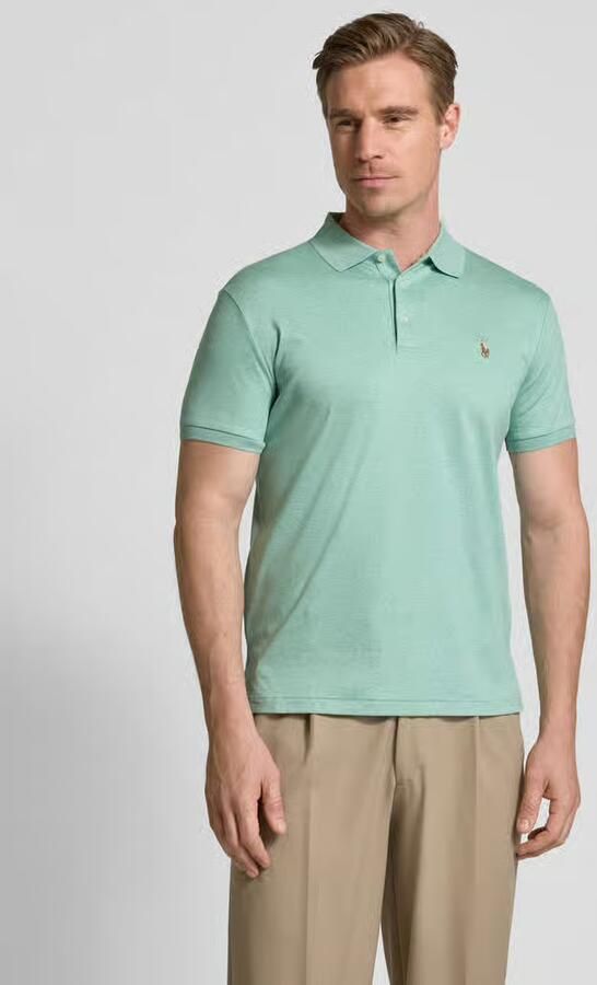POLO Ralph Lauren slim fit polo met logo mintgroen - Foto 3