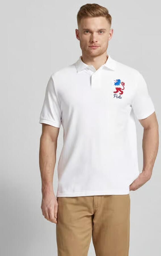Polo Ralph Lauren Polo Shirt Korte Mouw POLO COUPE DROITE EN COTON BRODE - Foto 2
