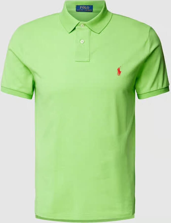Ralph Lauren Groen shirt met geborduurd logo Classic Fit Green Heren