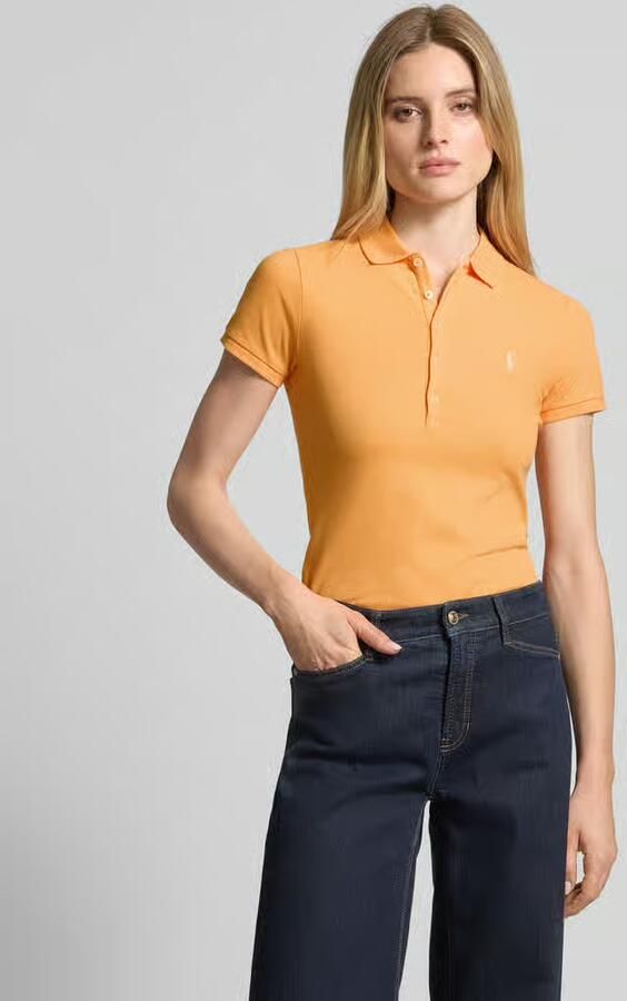 Polo Ralph Lauren Poloshirt van puur katoen met labelstitching model 'JULIE' - Foto 2