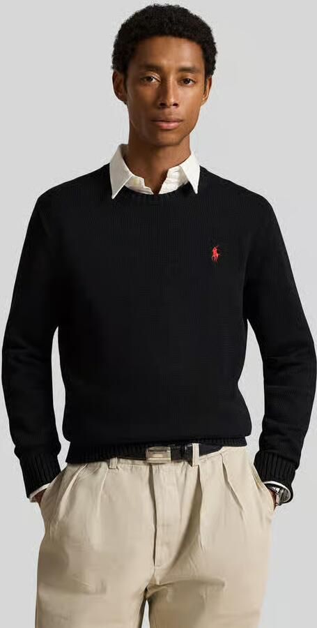 Polo Ralph Lauren Zwarte Crewneck Sweaters met Handtekening Pony Black Heren - Foto 4