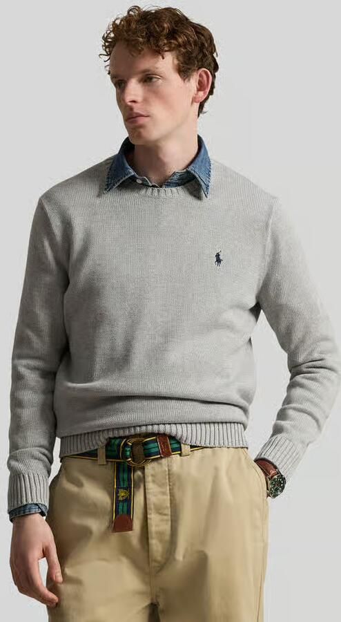 Polo Ralph Lauren Ralph Lauren sweater ronde hals Slim Fit grijs - Foto 9