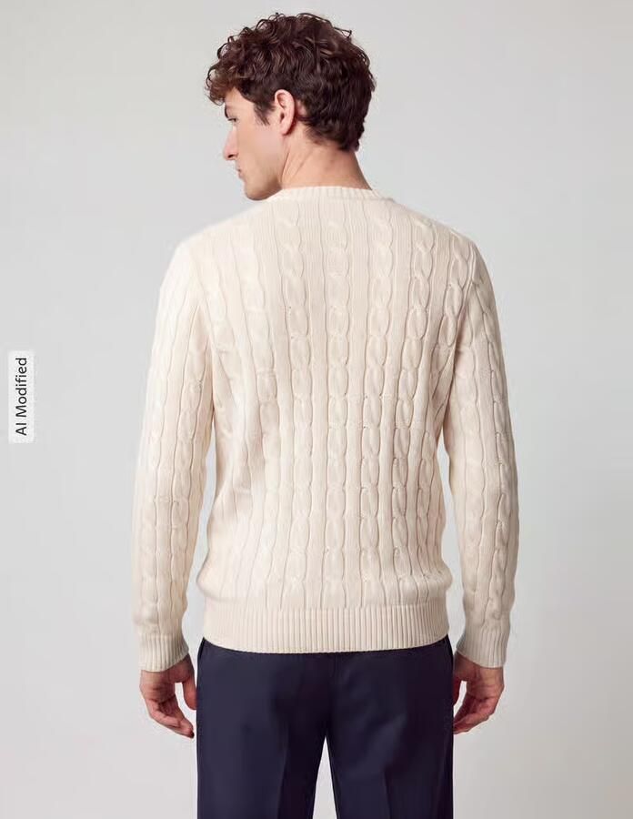 Polo Ralph Lauren Gebreide pullover met kabelpatroon model 'DRIVER' - Foto 2