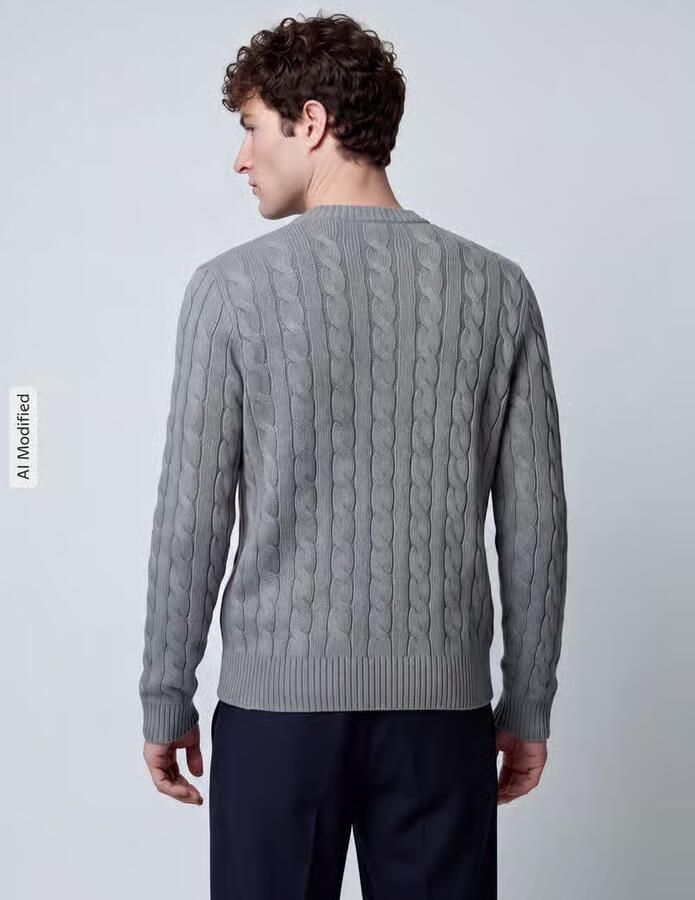 Polo Ralph Lauren Katoenen Gebreide Trui met Geribde Manchetten Gray Heren - Foto 2