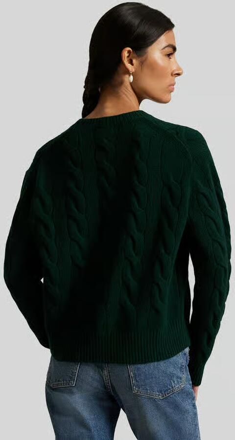 Polo Ralph Lauren Gebreide pullover met kabelpatroon en ronde hals - Foto 3