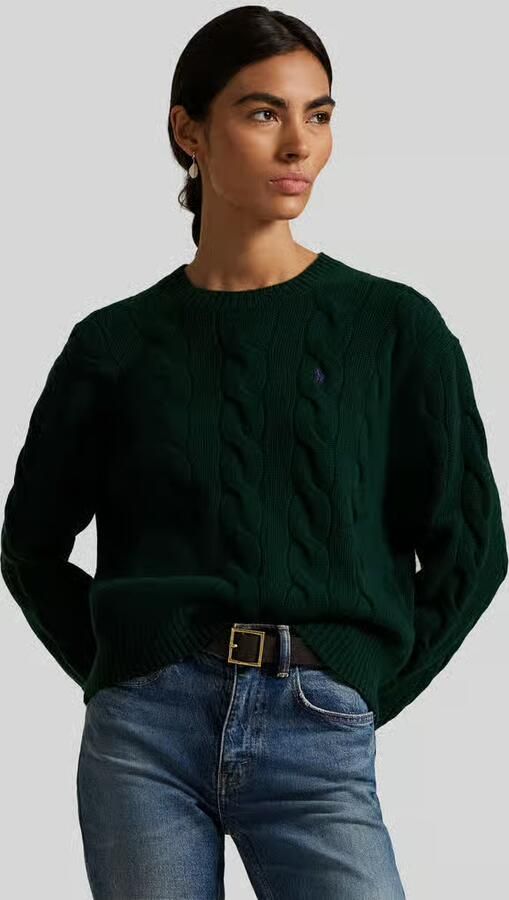 Polo Ralph Lauren Gebreide pullover met kabelpatroon en ronde hals - Foto 2