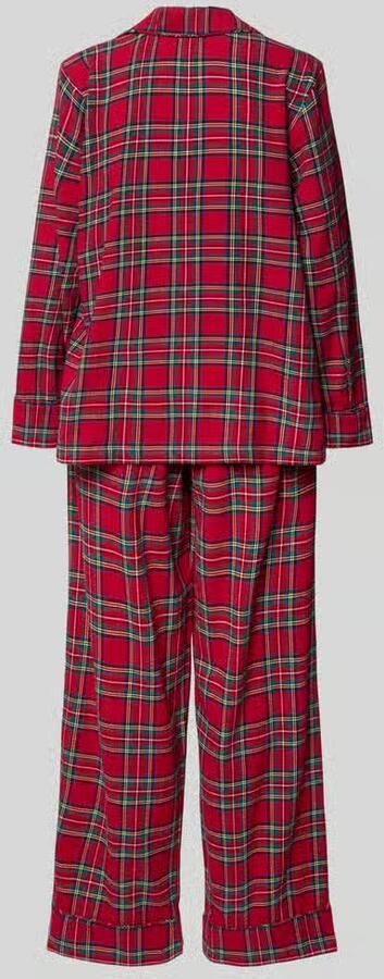 Polo Ralph Lauren Pyjama met labelstitching model 'Cozy Flannel'