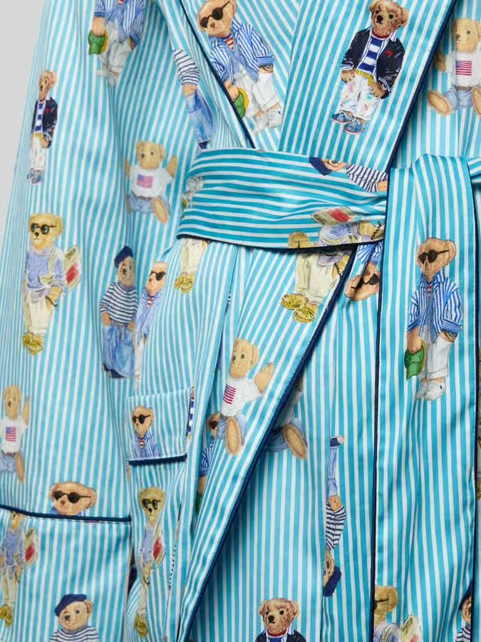 Polo Ralph Lauren Regular fit badjas met Polo Bear-print