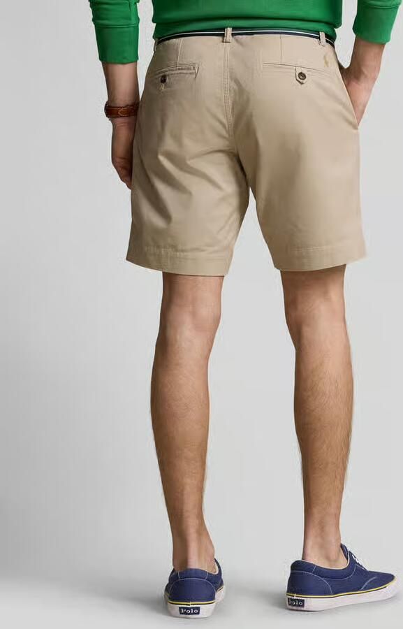 Polo Ralph Lauren Stretch straight fit korte broek met riemlussen model 'BEDFORD' - Foto 14