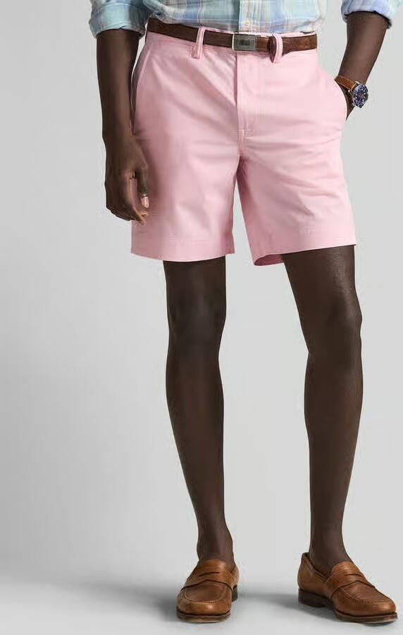 Polo Ralph Lauren Stretch straight fit korte broek met riemlussen model 'BEDFORD' - Foto 6