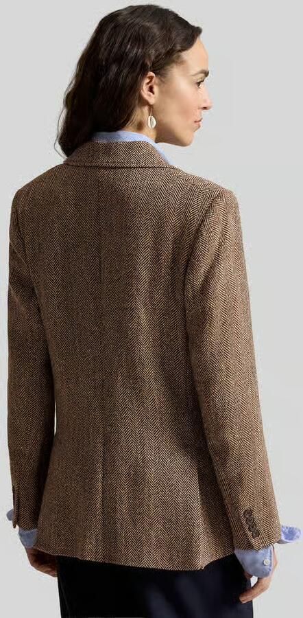 Polo Ralph Lauren Getailleerde longblazer van Mix van linnen en zijde met wol Model 'HERTIAGE' - Foto 2