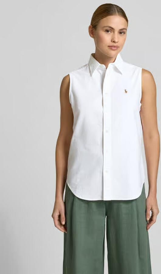 Polo Ralph Lauren Regular fit blousetop met logostitching - Foto 3