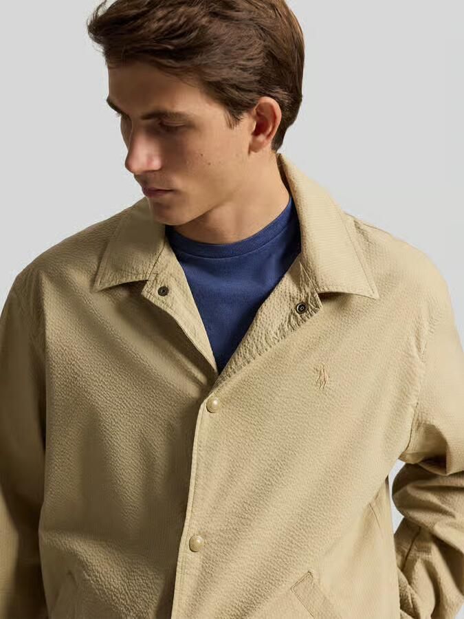 Polo Ralph Lauren regular fit blouson van katoenmix model 'SEERSUCKER'