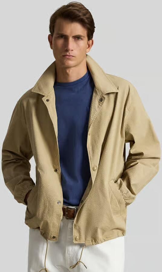 Polo Ralph Lauren regular fit blouson van katoenmix model 'SEERSUCKER' - Foto 4