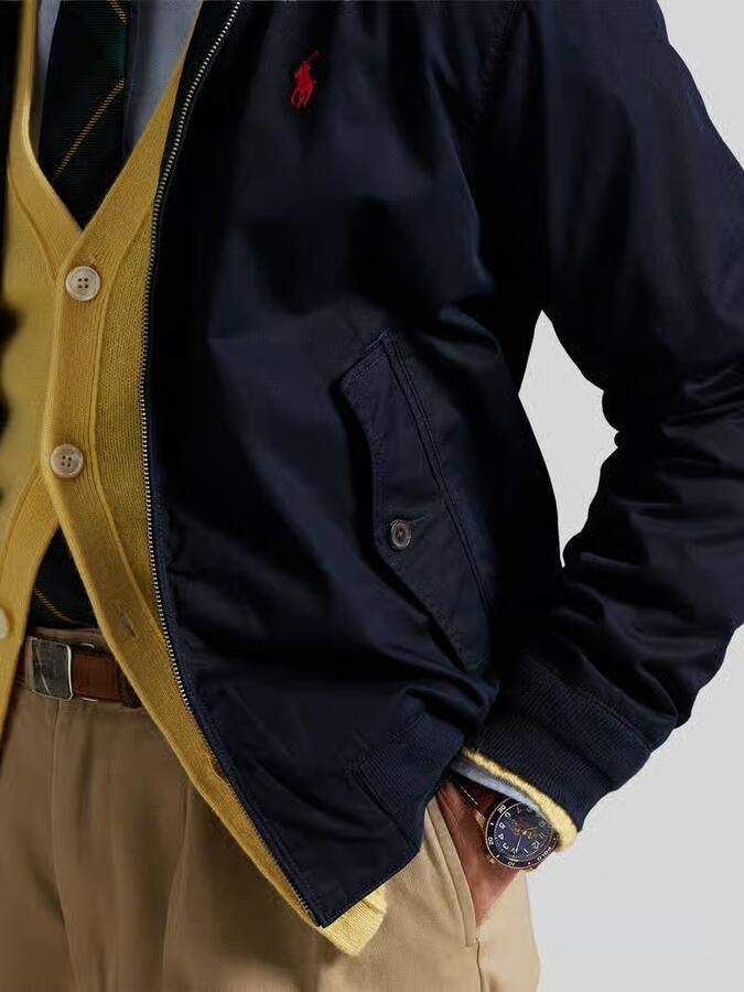 Ralph Lauren Blauwe Harrington jack met icoonlogo Blue Heren