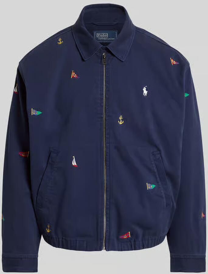 Polo Ralph Lauren regular fit blouson van puur katoen met borduursels - Foto 2