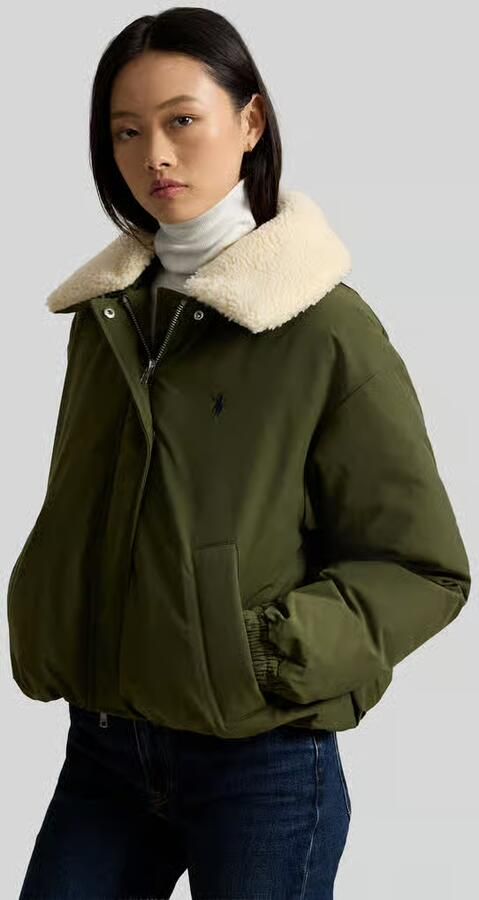 Polo Ralph Lauren Regular fit bomberjack met teddy kraag - Foto 3