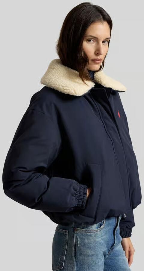 Polo Ralph Lauren Regular fit bomberjack met teddy kraag - Foto 3