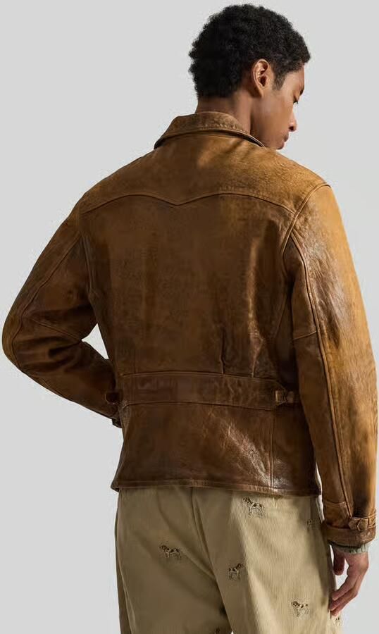 Polo Ralph Lauren Regular Fit bomberjack van schapenleer - Foto 3