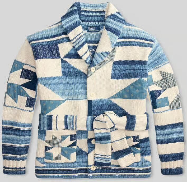 Polo Ralph Lauren regular fit cardigan van mix van katoen en linnen - Foto 2