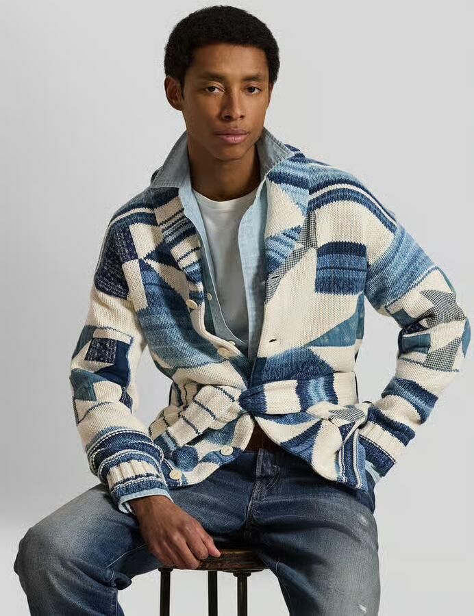 Polo Ralph Lauren regular fit cardigan van mix van katoen en linnen - Foto 2