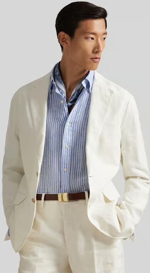 Polo Ralph Lauren regular fit colbert van puur linnen - Foto 3