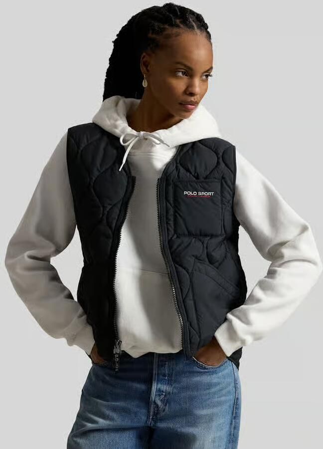 Polo Ralph Lauren Regular Fit doorgestikte bodywarmer met borstzak - Foto 2