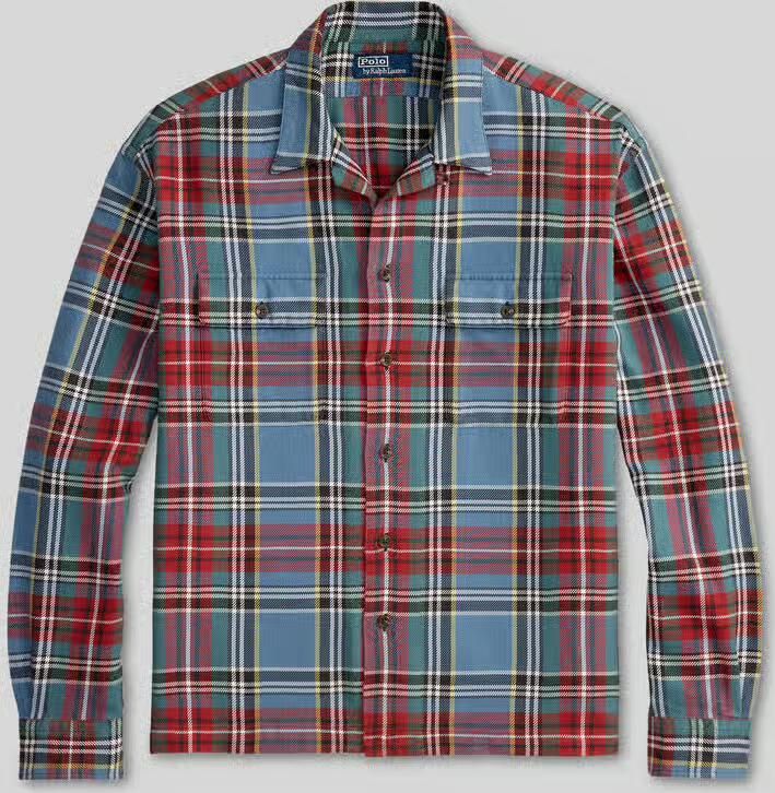 Polo Ralph Lauren Regular fit flanel overhemd met borstzakken
