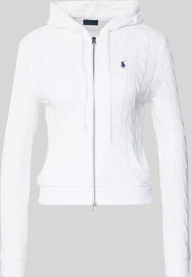 Polo Ralph Lauren Witte Cable Knit Cardigan Sweatshirt White Dames - Foto 2