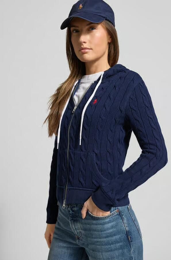 Polo Ralph Lauren Katoenen vest met capuchon en zakken Blue Dames - Foto 2