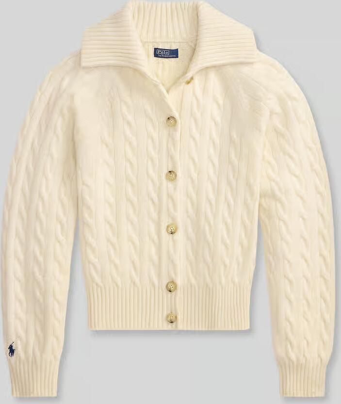 Polo Ralph Lauren Regular fit gebreid jack van mix van wol en kasjmier