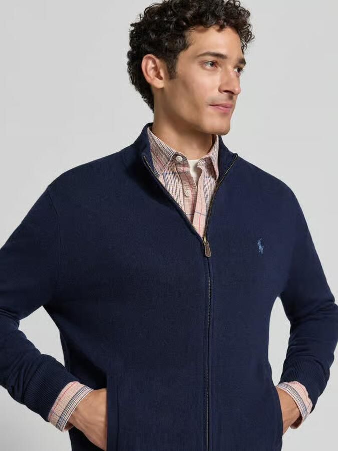 Ralph Lauren Luxe Italiaanse wollen vest met volledige ritssluiting Blauw Heren - Foto 1