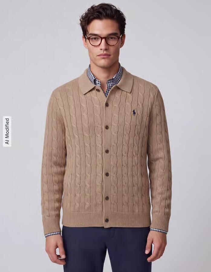 Polo Ralph Lauren Regular fit gebreid jack van puur katoen - Foto 2