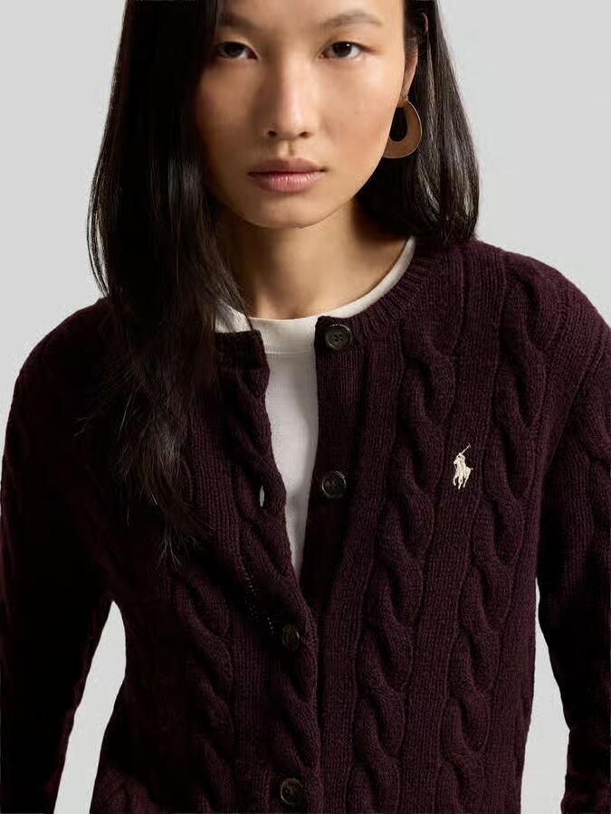 Polo Ralph Lauren Regular fit gebreid jack van wol met kasjmier-aandeel