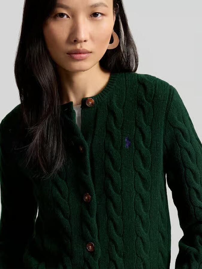 Polo Ralph Lauren Regular fit gebreid jack van wol met kasjmier-aandeel