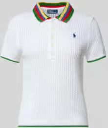 Polo Ralph Lauren regular fit gebreid poloshirt van katoenmix