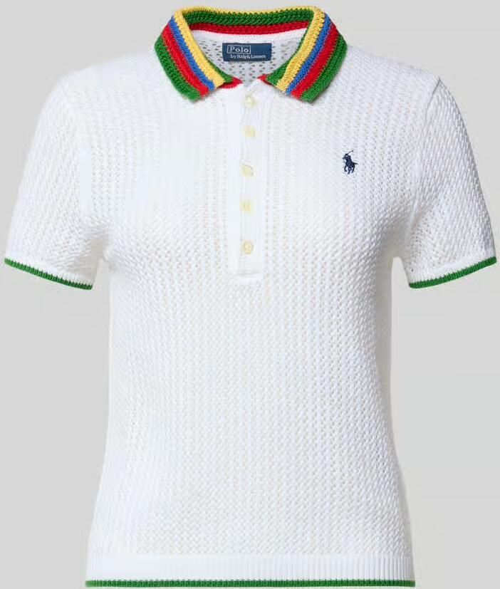 Polo Ralph Lauren regular fit gebreid poloshirt van katoenmix - Foto 2