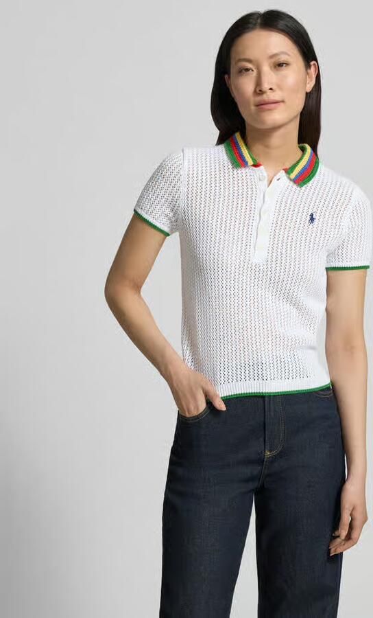 Polo Ralph Lauren regular fit gebreid poloshirt van katoenmix - Foto 2
