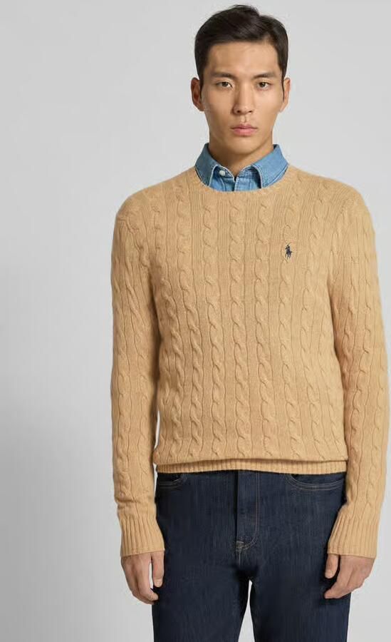 Ralph Lauren Bruine Sweater van Kasjmier en Wol met Iconisch Pony Logo Brown Heren - Foto 5