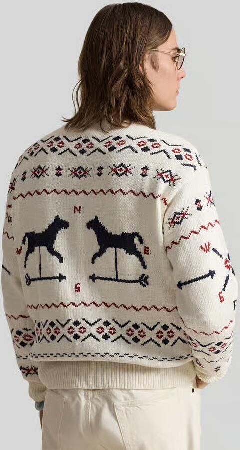 Polo Ralph Lauren regular fit gebreide pullover van mix van katoen en linnen en kasjmier - Foto 3