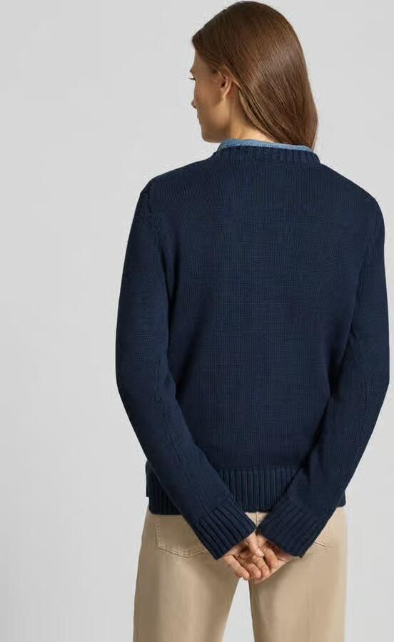 Polo Ralph Lauren Regular fit gebreide pullover van mix van katoen en linnen met Polo Bear-print