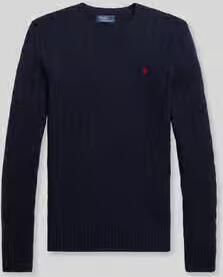 Polo Ralph Lauren Gebreide pullover van een mix van katoen en kasjmier met kabelpatroon - Foto 2