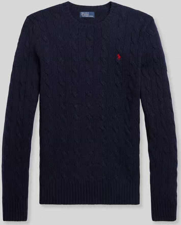 Polo Ralph Lauren Gebreide pullover van een mix van katoen en kasjmier met kabelpatroon - Foto 3