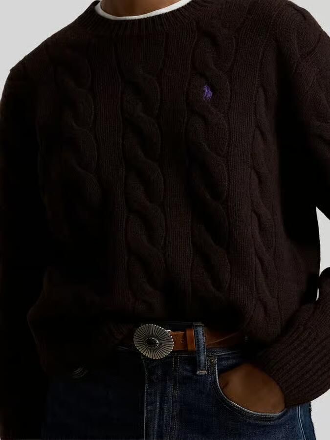 Polo Ralph Lauren regular fit gebreide pullover van mix van wol en kasjmier